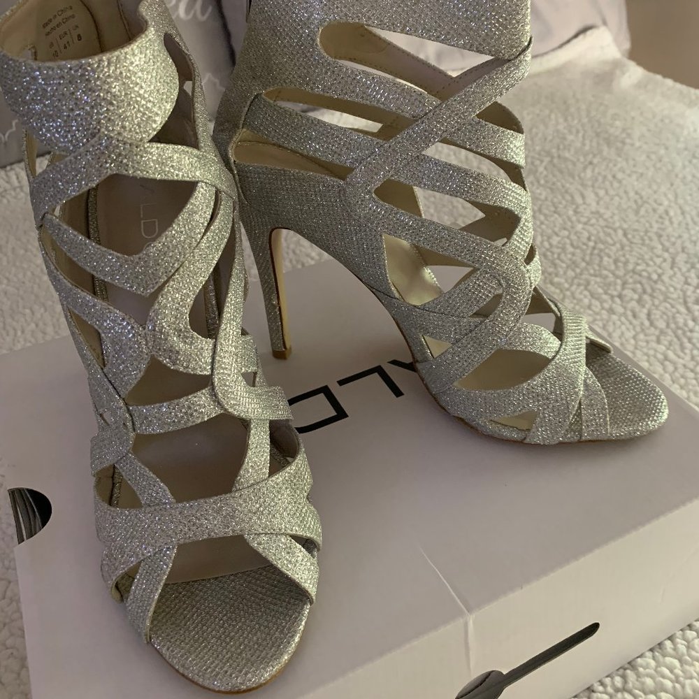 Aldo Caged Peep Toe Bootie